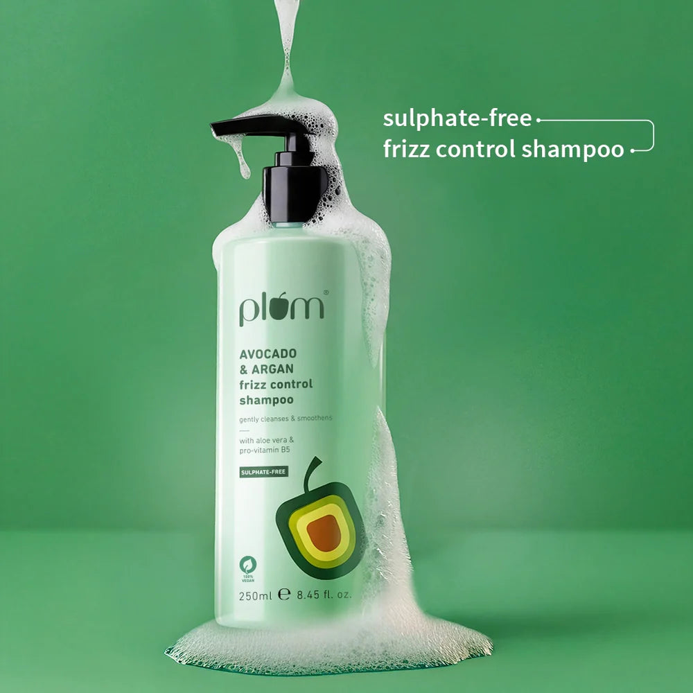 Plum Avocado & Argan Frizz Control Shampoo